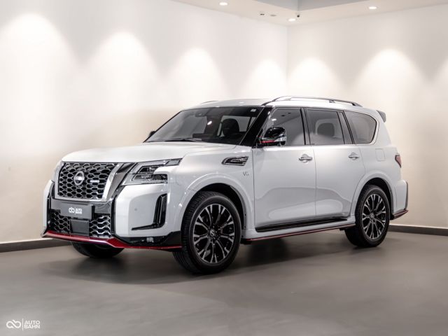 Used - Perfect Condition 2022 Nissan Patrol Nismo White exterior with Red and Black interior at Autobahn Automotive