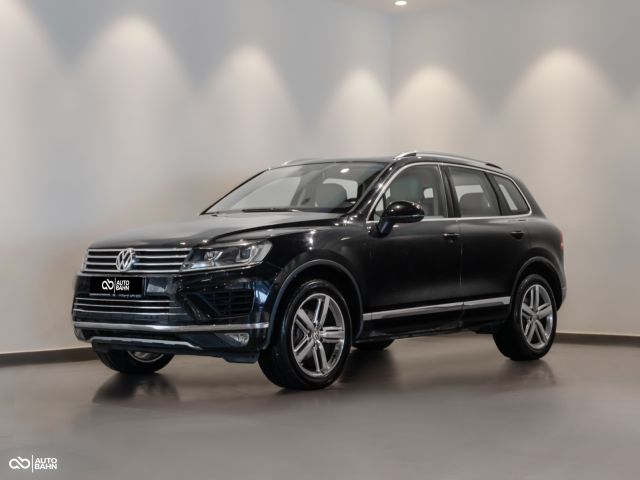 Used - Perfect Condition 2015 Volkswagen Touareg Sport Black exterior with Beige interior at Autobahn Automotive