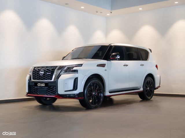 Used - Perfect Condition 2021 Nissan Patrol Nismo White exterior with Red and Black interior at Autobahn Automotive