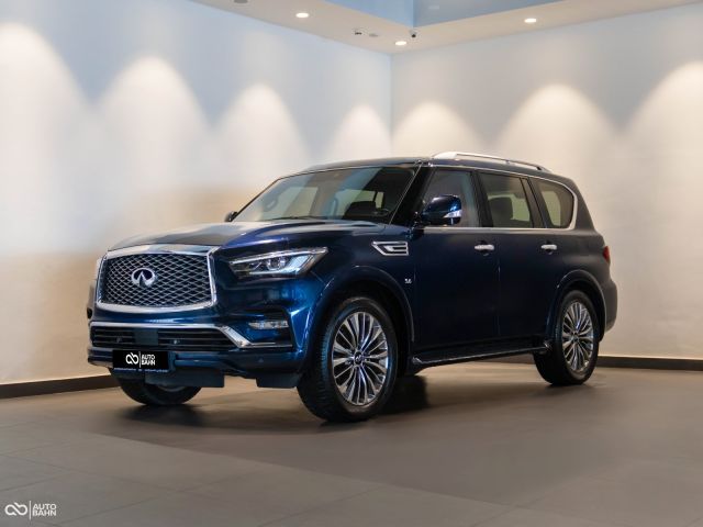 Used - Perfect Condition 2018 Infiniti QX80 Blue exterior with Brown interior at Autobahn Automotive