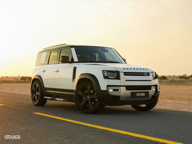 Used - Perfect Condition 2022 Land Rover Defender 110 HSE White exterior with Red interior at Autobahn Automotive