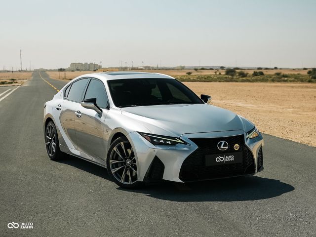 Used - Perfect Condition 2021 Lexus IS 350 F Sport Grey exterior with Red interior at Autobahn Automotive