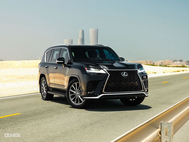 Used - Perfect Condition 2022 Lexus LX 600 F Sport Black exterior with Red and Black interior at Autobahn Automotive
